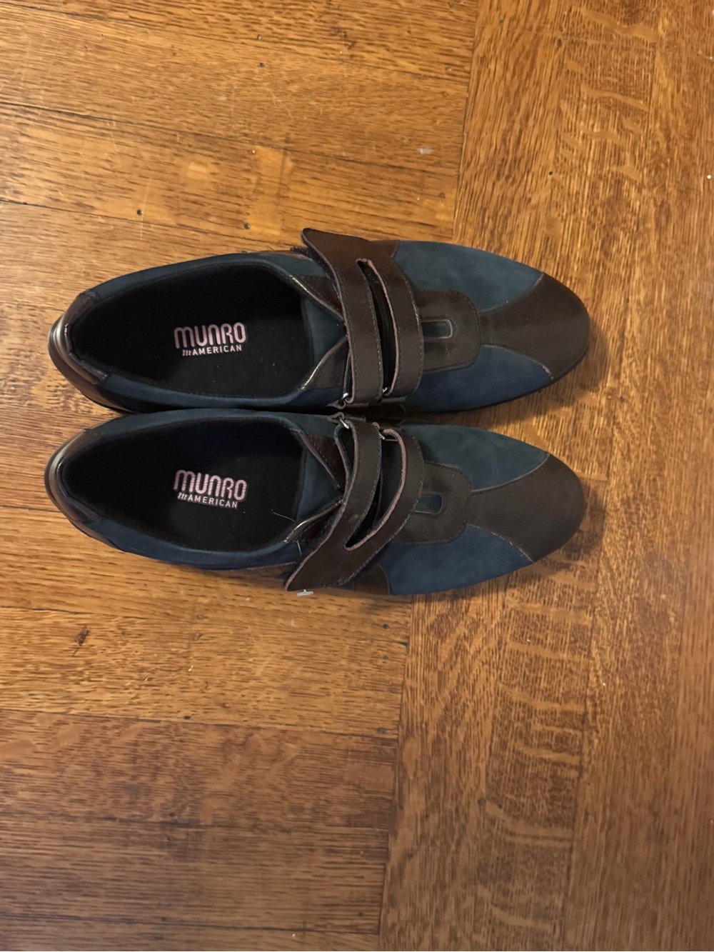 Munro Navy and Brown Women's Casual Slip-On Sneakers